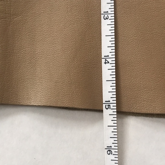 BCBG Max Azria Taupe Leather Mini Skirt - Picture 5 of 7